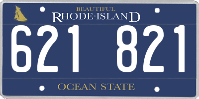 RI license plate 621821
