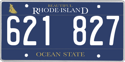 RI license plate 621827