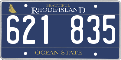 RI license plate 621835