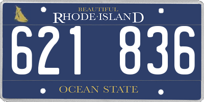 RI license plate 621836