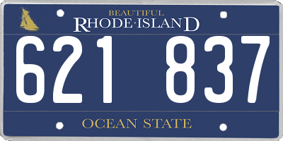 RI license plate 621837