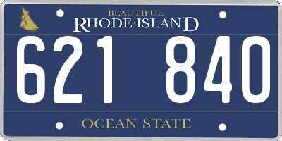 RI license plate 621840