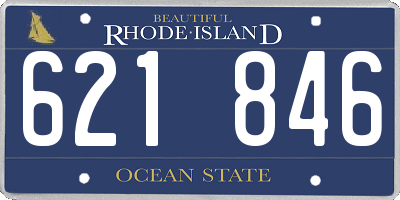 RI license plate 621846