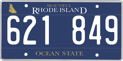 RI license plate 621849