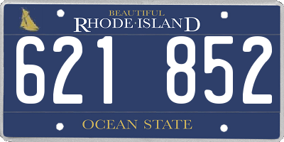 RI license plate 621852