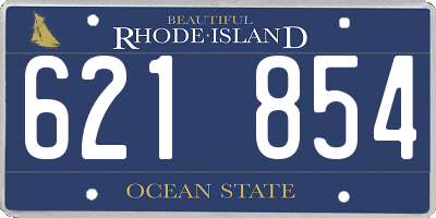 RI license plate 621854