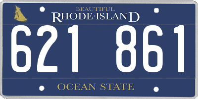 RI license plate 621861