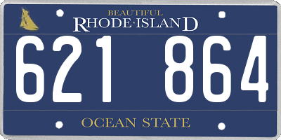 RI license plate 621864