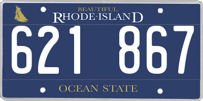 RI license plate 621867