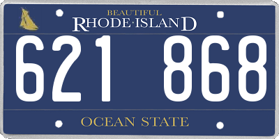 RI license plate 621868