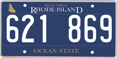 RI license plate 621869