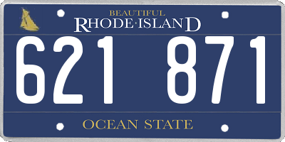 RI license plate 621871