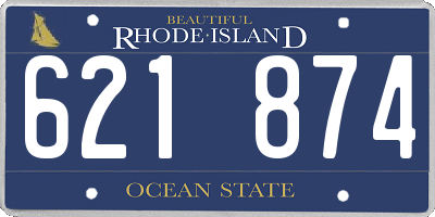RI license plate 621874