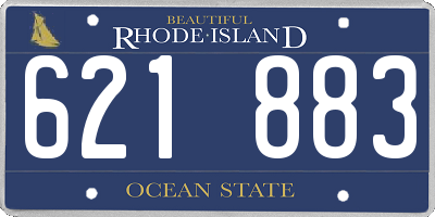RI license plate 621883