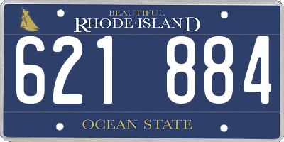 RI license plate 621884