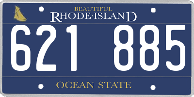 RI license plate 621885