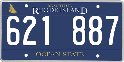 RI license plate 621887