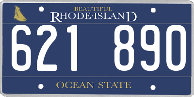 RI license plate 621890