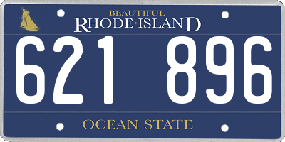 RI license plate 621896