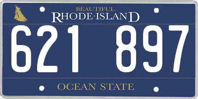 RI license plate 621897