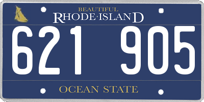 RI license plate 621905