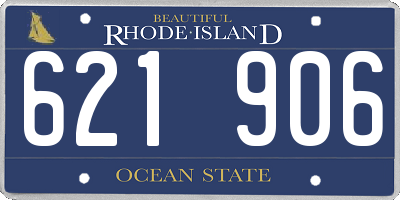 RI license plate 621906