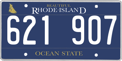 RI license plate 621907