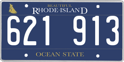 RI license plate 621913