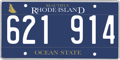 RI license plate 621914