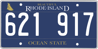 RI license plate 621917