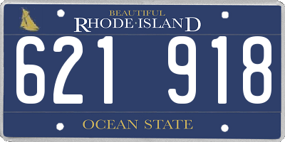 RI license plate 621918