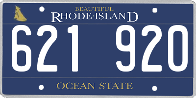 RI license plate 621920