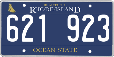 RI license plate 621923
