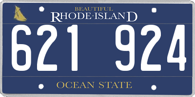 RI license plate 621924