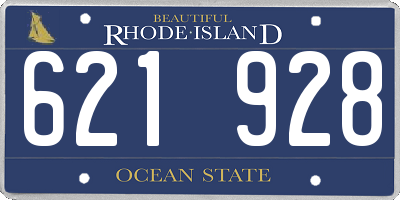 RI license plate 621928
