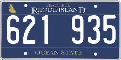 RI license plate 621935