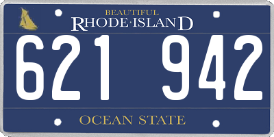 RI license plate 621942