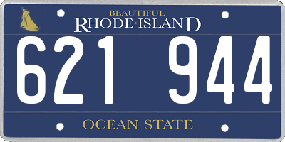 RI license plate 621944
