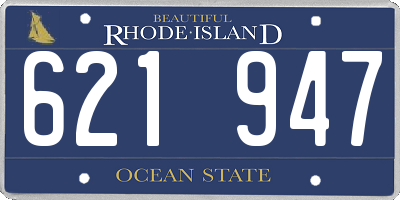 RI license plate 621947