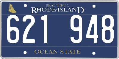 RI license plate 621948