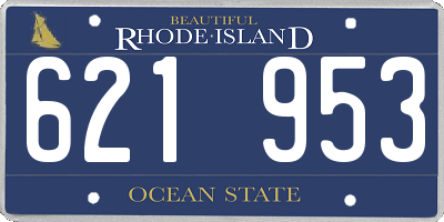 RI license plate 621953