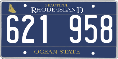 RI license plate 621958