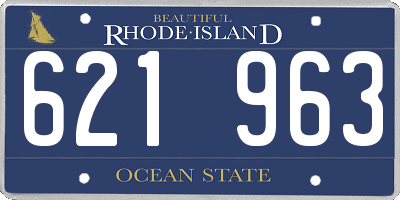 RI license plate 621963