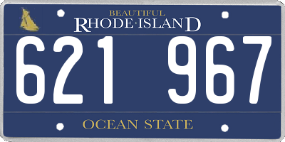 RI license plate 621967