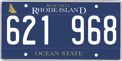 RI license plate 621968