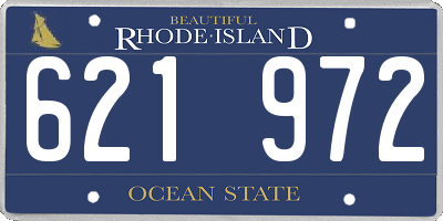 RI license plate 621972