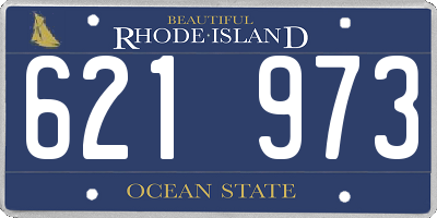 RI license plate 621973