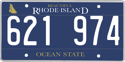 RI license plate 621974