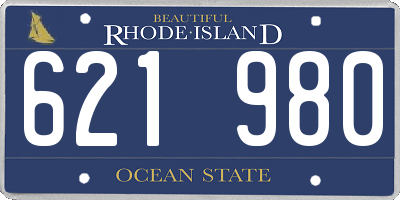 RI license plate 621980