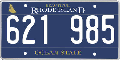 RI license plate 621985